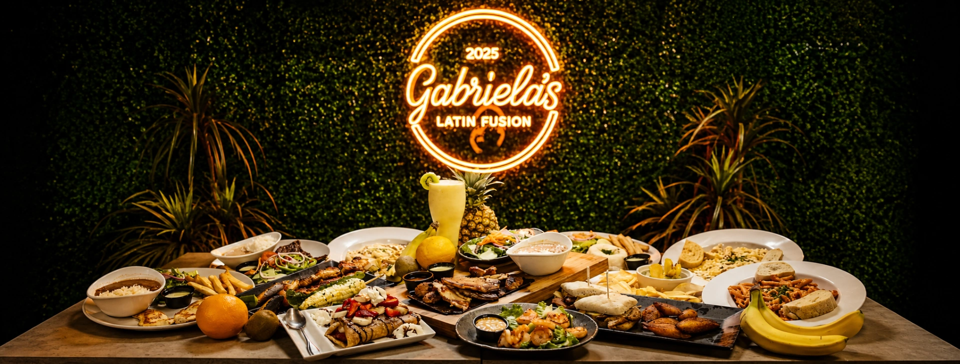 Latin fusion catering spread by Gabriela's Latin Fusion in Athens, Alabama