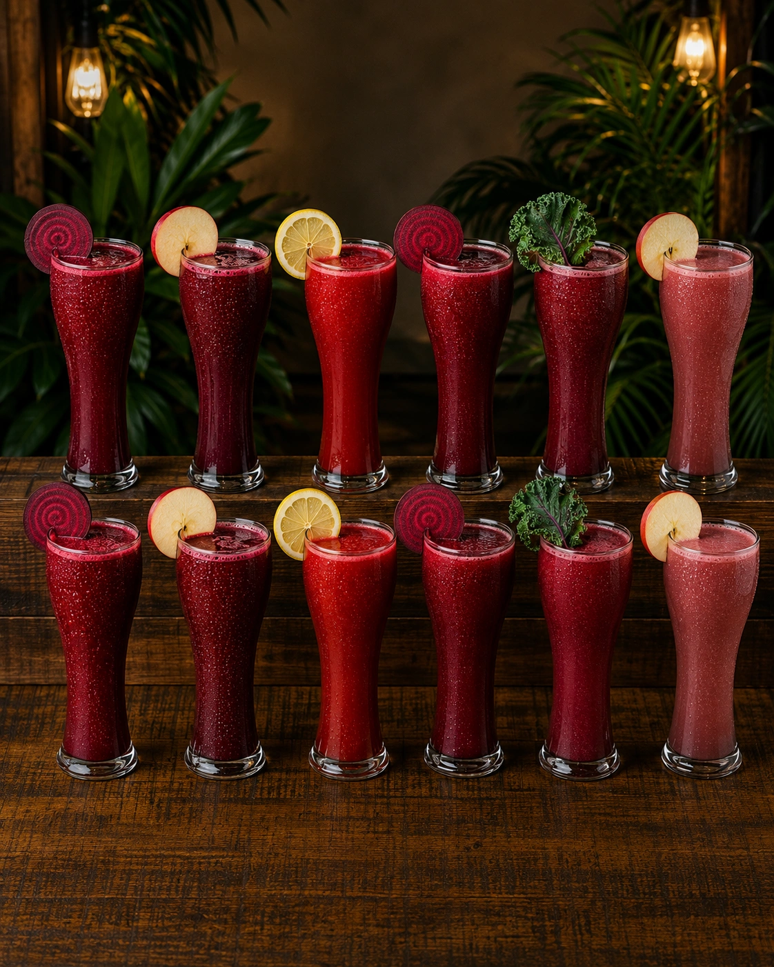 Red juices at Gabriela's Juice Bar